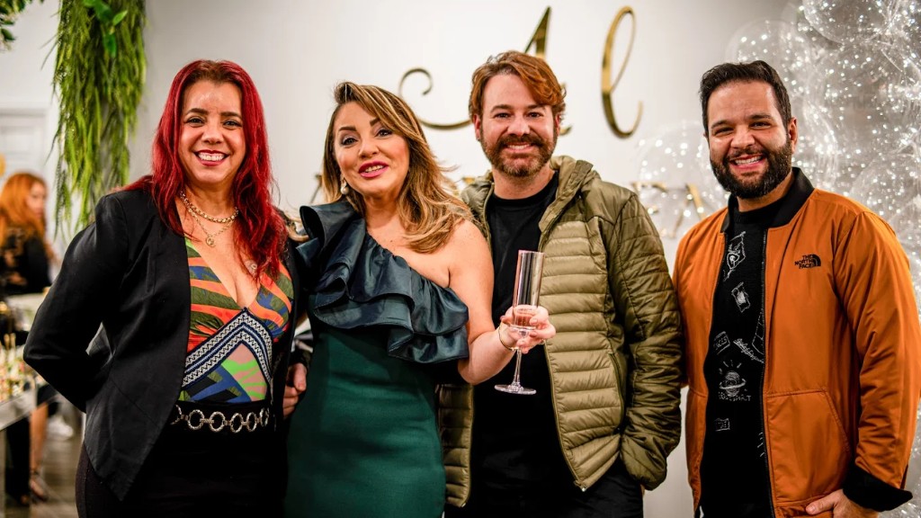 Guests celebrating at an Amora Leah Beauty Salon event